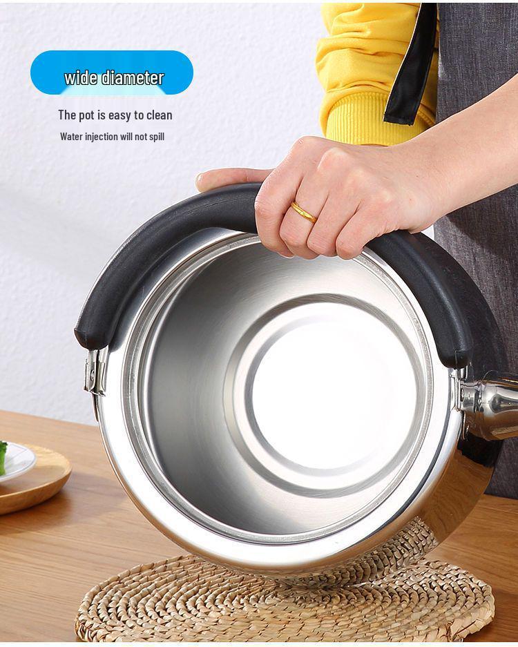 304 Stainless Steel Whistling Kettle for Gas & Induction, Large Capacity