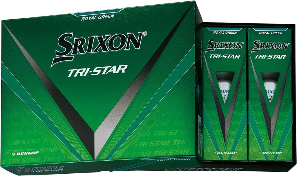 Conjunto de 2 dúzias de bolas de golfe SRIXON Green, 24 bolas, 2024, conjunto de folhas de limpeza TRI-STAR Original
