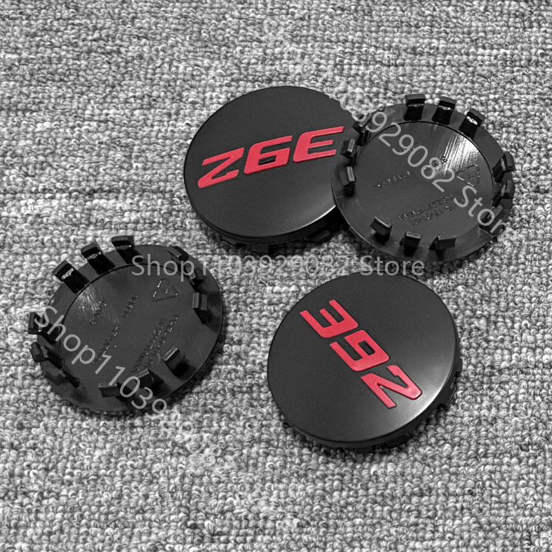 4 Stück 63mm SRT Radnabenkappen für Dodge Nitro Caliber Challenger Charger Journey Caravan Durango Chrysler 300 Auto-Radkappen