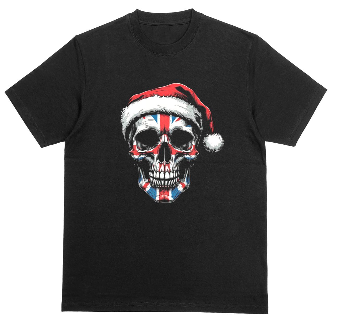 British Santa Skull Tshirt | Patriotic Christmas Gothic Skull | UTK UK Britain S разноцветный