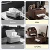 Paper towel holder and storage box-modern farmhouse style rectangular plastic box with paper towel holder