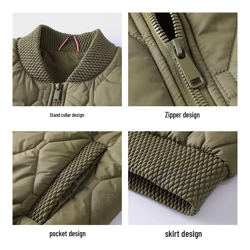 MIIOW Men's Baseball Collar Padded Jacket