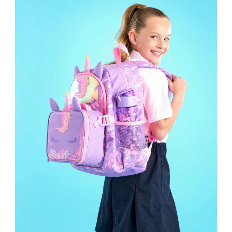 Zaino & Trolley Impermeabile Smiggle per Bambini della Scuola Primaria - Grande Capacità e Borsa Termica per il Pranzo Inclusa