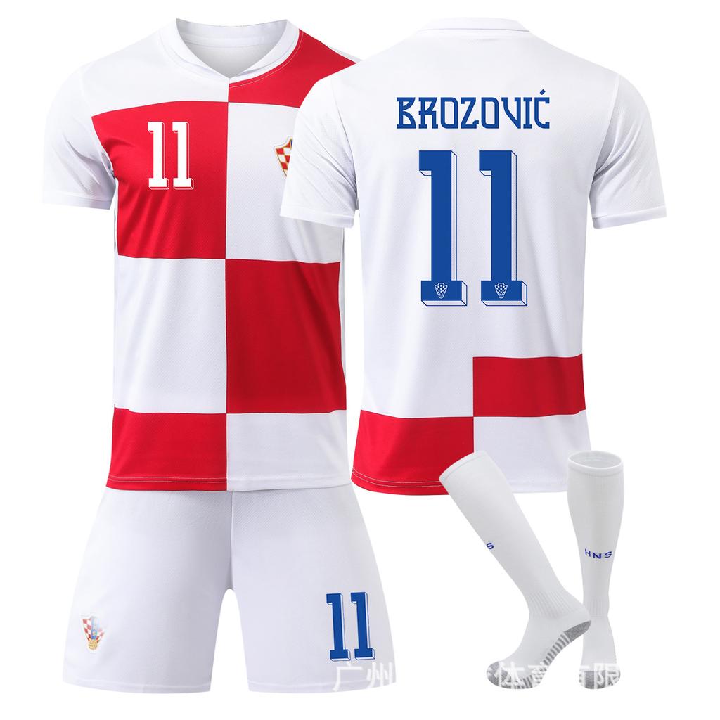 2425 Croatia Home and Away Jersey Cross-border Children's Football Jersey Set No. 10 Modric Adult Short Sleeve