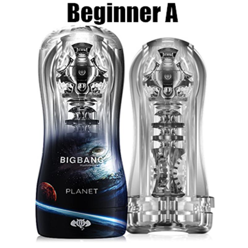 Male Masturbator Cup Soft Pussy Transparent Vagina with Red Ball Sex Toys for Men