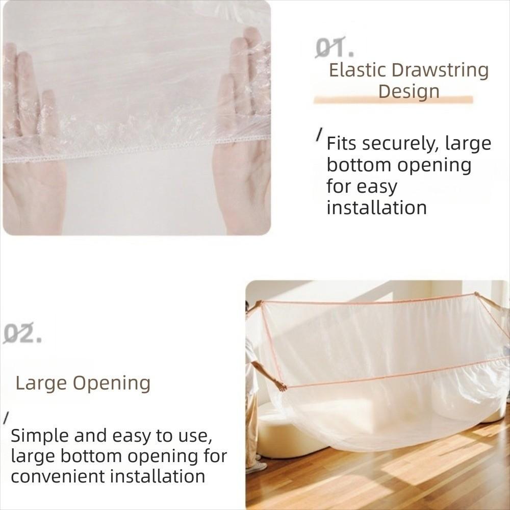 Transparent Disposable Dust Covers Transparent PE Furniture Protection Cover Home Use