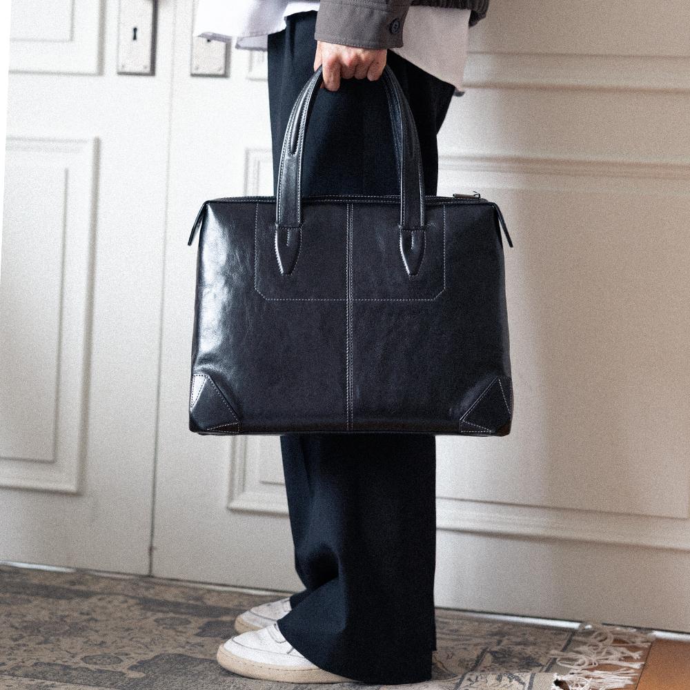 Bvp Genuine Leather Briefcase T1050 Big/Small Size