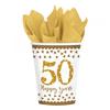 Gold Anniversary Cups (Pack Of 8)