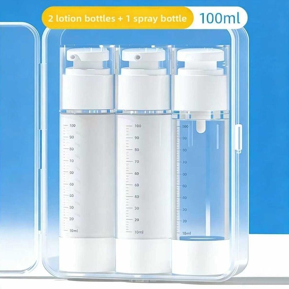 Transparent Vacuum Press Pump Bottles Leak Proof Shampoo Empty Container Conditioner