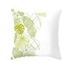 Autumn Maple Leaf Fresh Printing Pattern Polyester Cushion Cover for Home Living Room Sofa Bedroom Decoration Pillow Cover