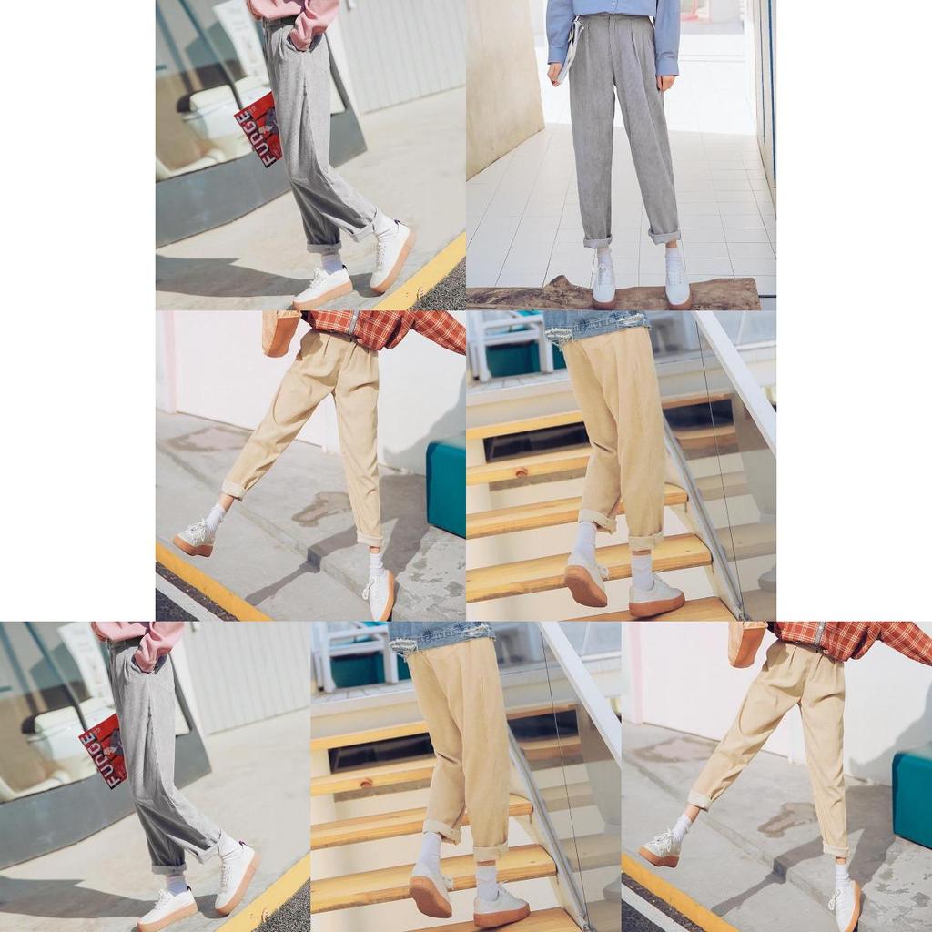 Cotton Blend Womens Pants With Slim Fit And High Waist For Casual Wear