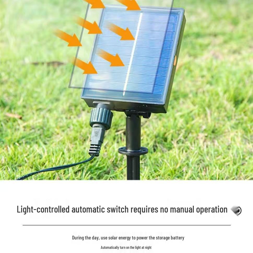 Wodoodporne girlandy LED Gwiaździste Niebo na energię słoneczną - Kolorowe zewnętrzne światła dekoracyjne