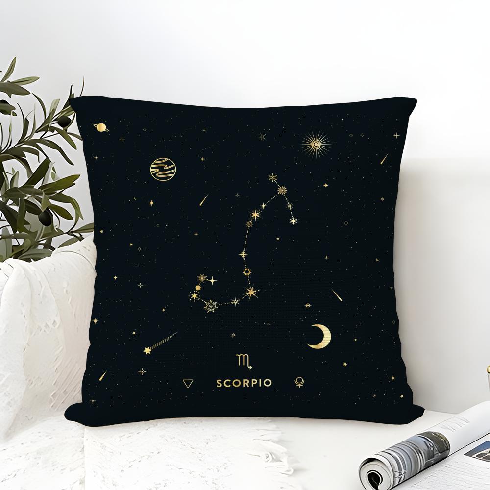 Dreamy Romantic Constellation Pattern Pillow Case Linen Pillow Case Sofa Home Decor Cushion Cover Cushion Cove