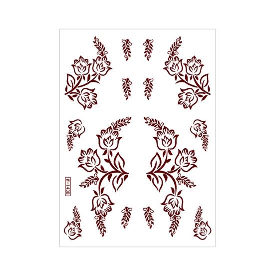 Skin-friendly Convenience Tattoo Stickers Water Transfer Paper Red / Clear / Brown 148 Mm/5.83