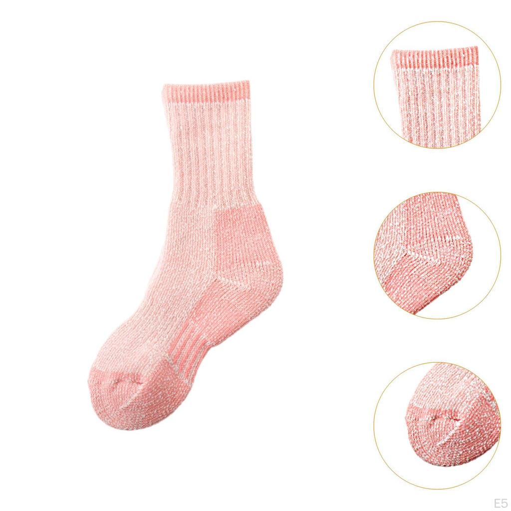 3 Pairs Kids Wool Socks Breathable Boot for Outdoor Activities Casual Snow