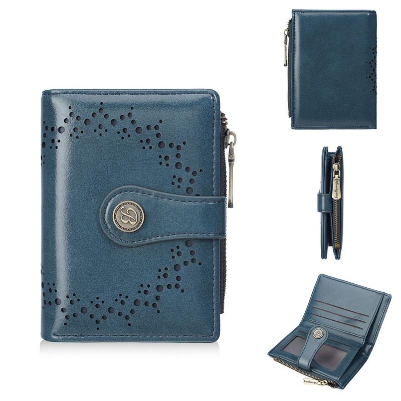 Baellerry Women Fashion Short Wallets Artificial Leather Hasp Bifold Wallet Card Holder Purse