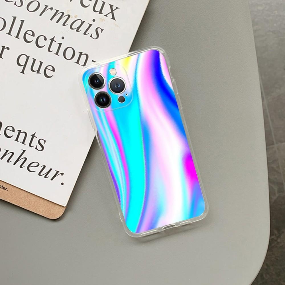 Holographic Pattern Phone Case For iPhone 15 14 13 12 11 Pro Max XS X XR SE 2020 6 7 8 Plus Mini Protective Shell