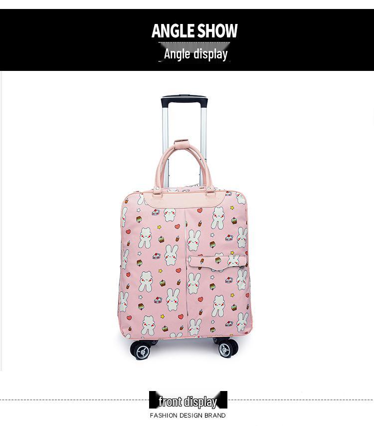 Women's Universal Wheel Trolley & Backpack Travel Bag - Large, Lightweight, Ideal for Short Trips & Carry-On Luggage