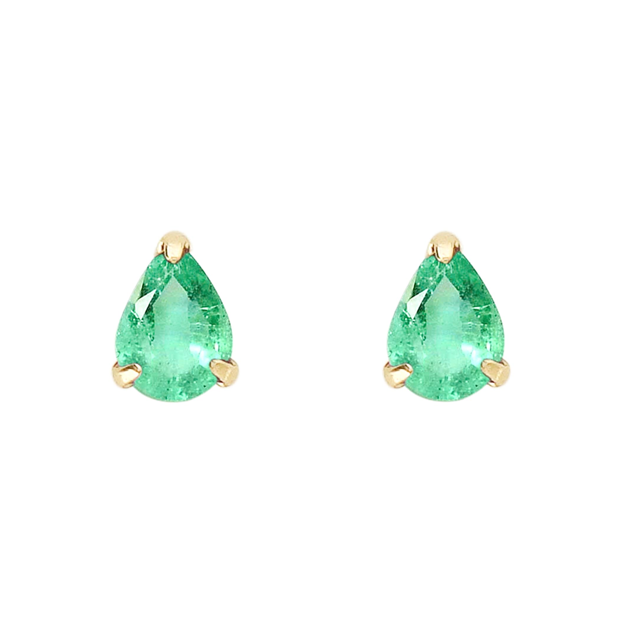 

ESTELLE [Official] [Web Exclusive] Women s K10 Yellow Gold Earrings with Emerald (May Birthstone) and Drop Motif (0222-9756-0019-0000)