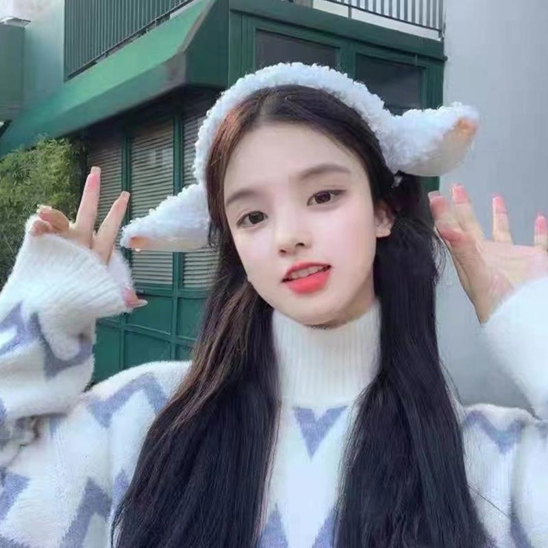 Plush Lamb Girl Headbands Furry Cartoon Animal Ears Hair Hoop Furry Cute Hair Accessories Party Costume Photo Props