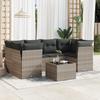 Vidaxl 7-Cz. Set da Giardino con Cuscini, Grigio Chiaro