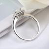 1.35CT Emerald Cut All Moissanite Ring for Women D Color Vvs1 Gem Sparkling Wedding Band 100% S925 Silver Plated 18k Gold