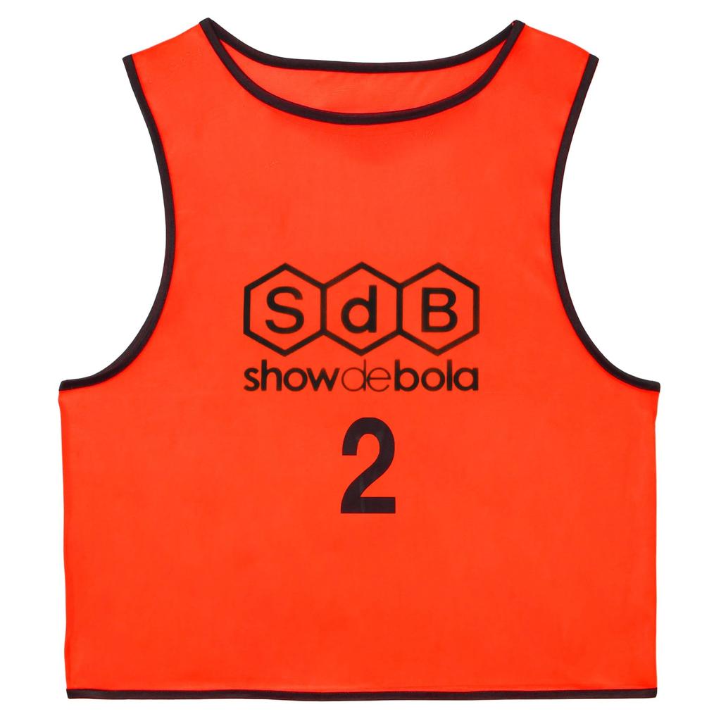 Show de Bola Soccer Bibs, Set of 20 (Numbers 1-20) SDB0006 (Orange, Junior Free Size (JF) (6100))