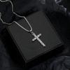 Exquisite Shiny Zircon Cross Pendant Necklace For Women Men Versatile Hip-Hop Cross Necklace Party Jewelry Accessories Gifts