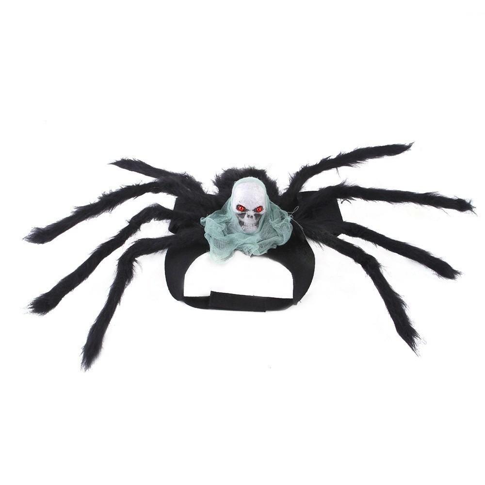 Realistic Cat Spider Outfit Skull Face Design Pet Spider Costume for Prank Prop