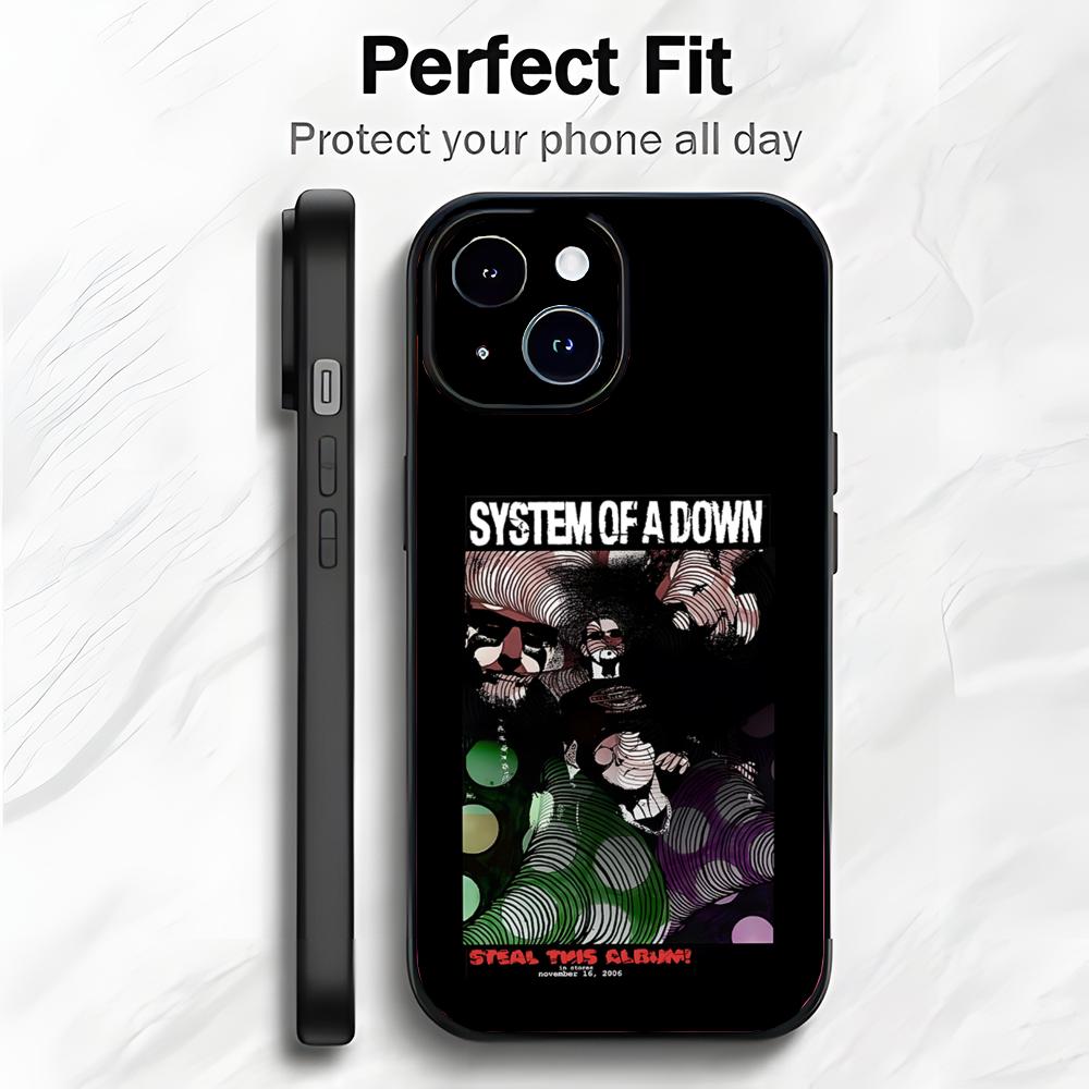 Heavy Rock Band S-System Of A Down Phone Case Phone Case Soft Packaging Lightweight For iPhone17 16 15 14 13ProMax