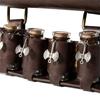Vintage Renaissances Costume Accessories Set with Faux Leather Belt and Belt Bag Pouch with 4Pcs Cork Potion Vials
