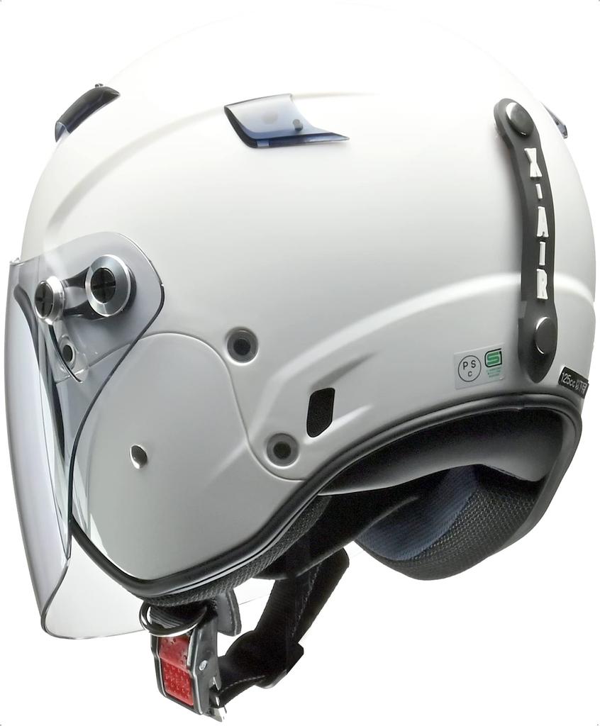 LEAD Industries RAZZO STRADA Motorcycle XL Size for motorcycles under X-AIR Semi-Jet Helmet, White, (61-62cm), 125cc.