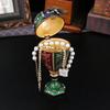 New Jewelry Box Easter Egg Enamel Color Pattern Egg-shaped Egg Jewelry Box Metal Handicrafts Desktop Creative Ornament