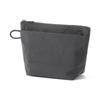 MUJI Wrinkle Nylon Gusset Pouch Dark Gray S 16.5×11×6 Cm