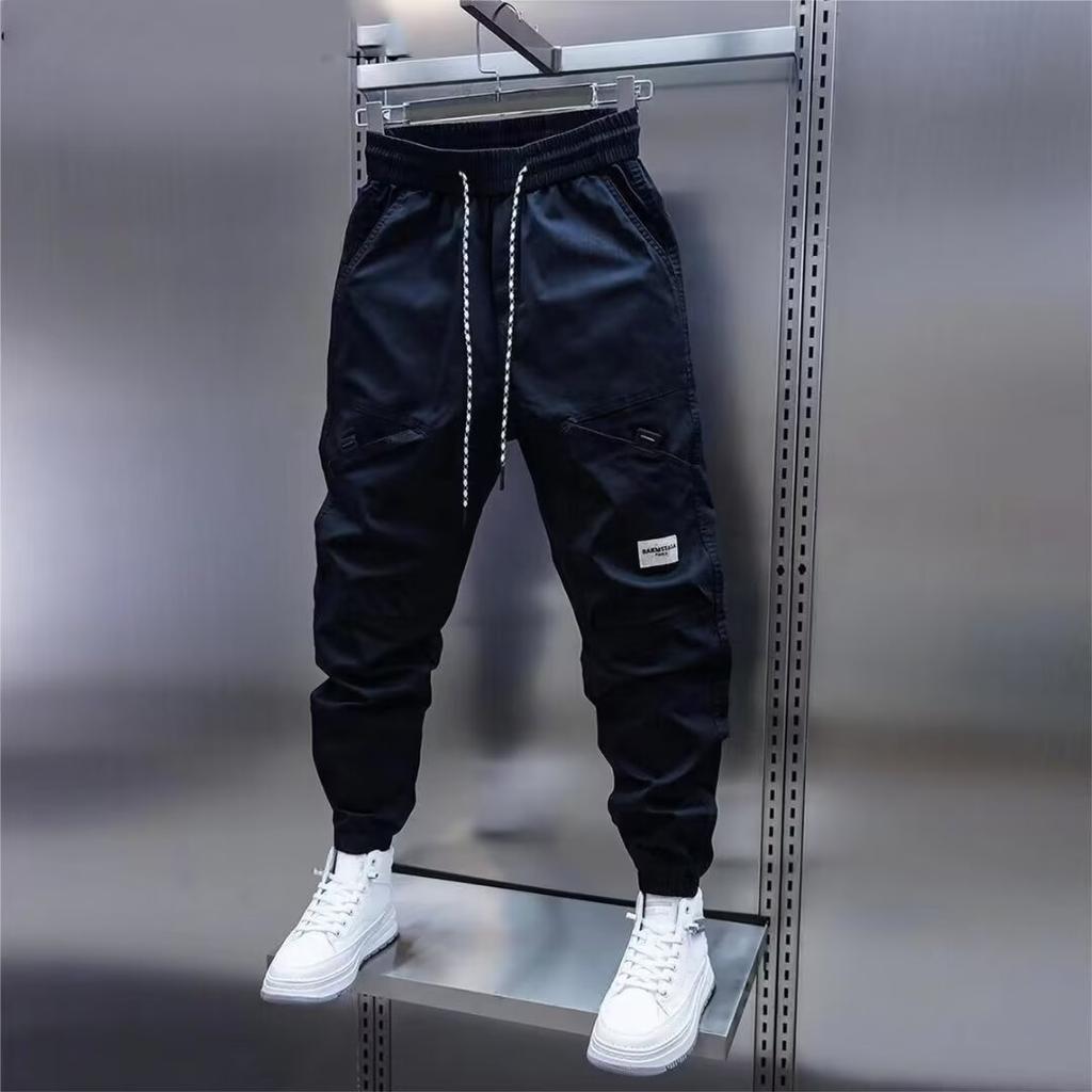 Overalls men's autumn new loose large-size casual pants men's trendy brand fashion labeling ruffian handsome leggings