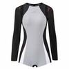 Swimsuit Women's Long-sleeved Sunscreen One-piece Straight Box Conservative High-end Belly Cover Slimming Hot Diving Large-size