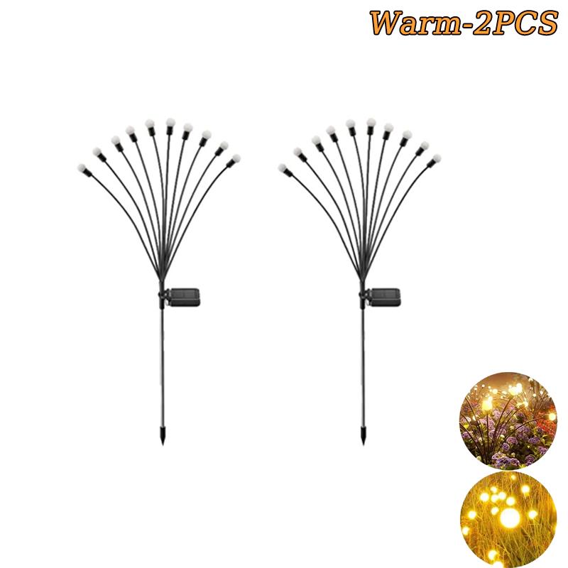 6/8/10 LED Solar Garden Lights Powered Firefly Lights Outdoor Garden Decoration Landscape Lights Firework Firefly Lawn Lamps