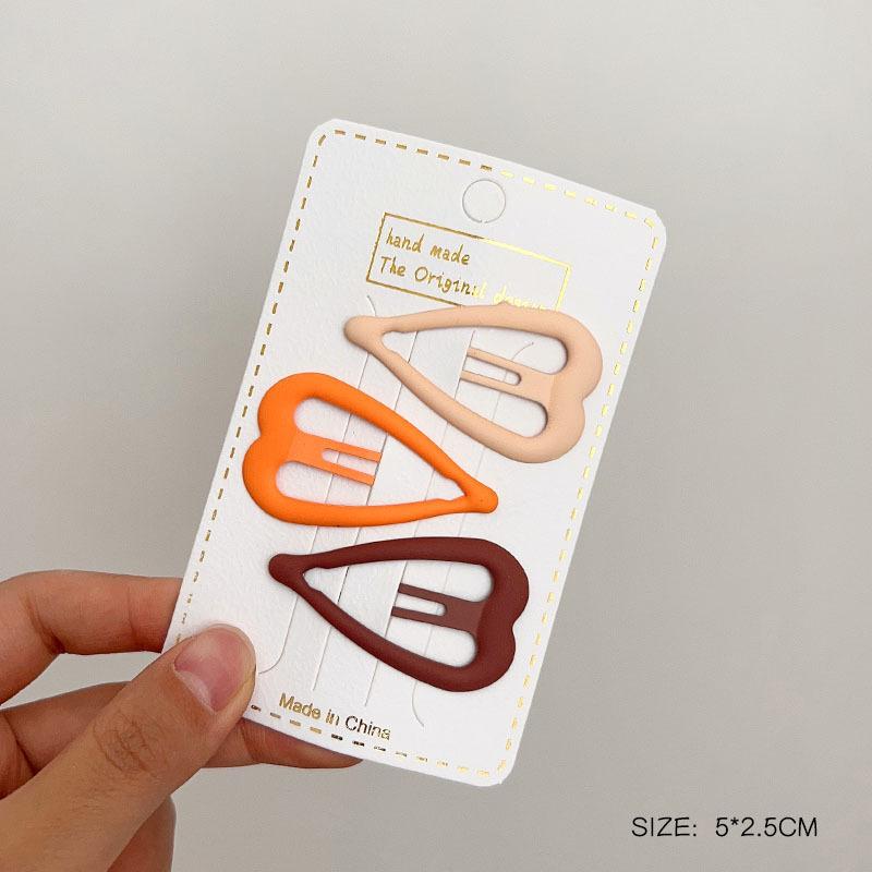 3/4Pcs/Set Women Girls Fashion Coffee Color Geometric Star Ornament Hair Clips Adult Sweet Hairpins Female Cute Hair Accessories