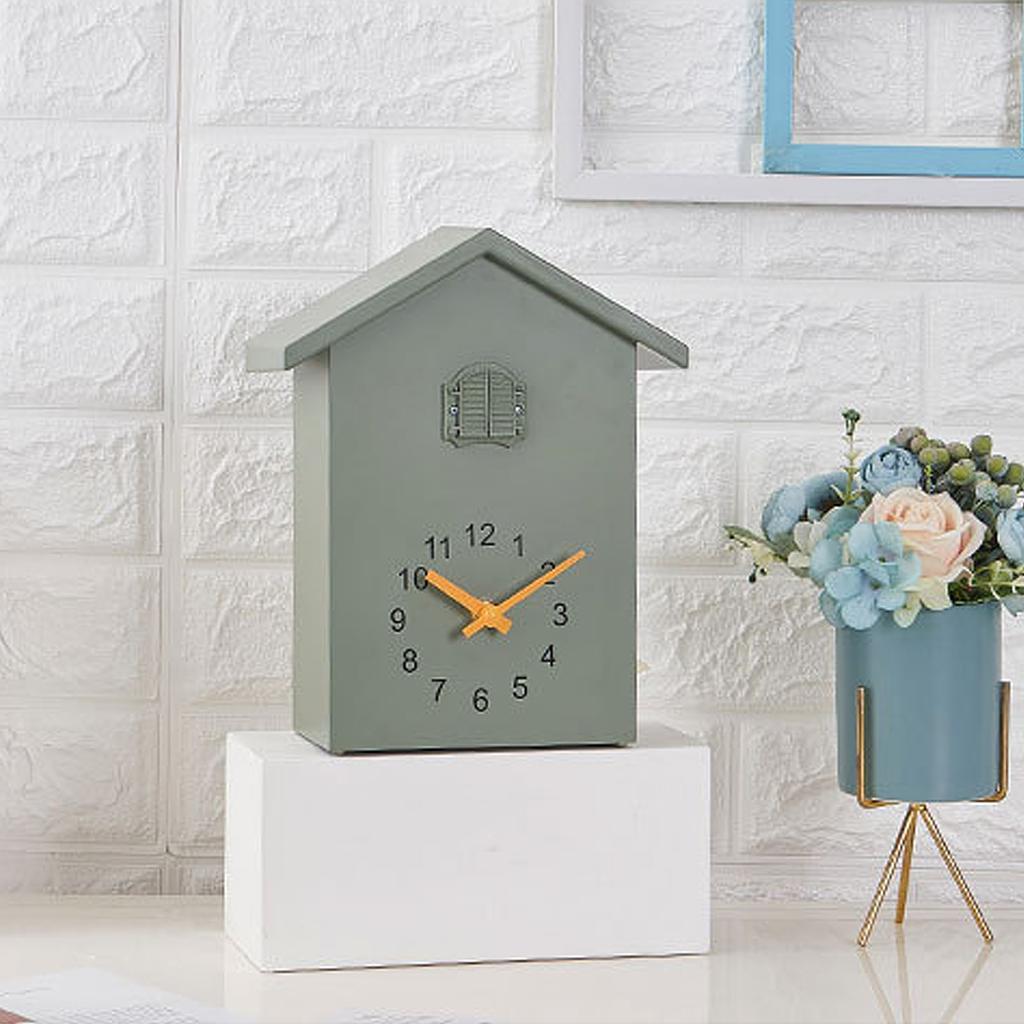 Bird House Wall Clock Bird Voice Call Nordic Bird House Wall Hanging Clock for Bedroom Living Room