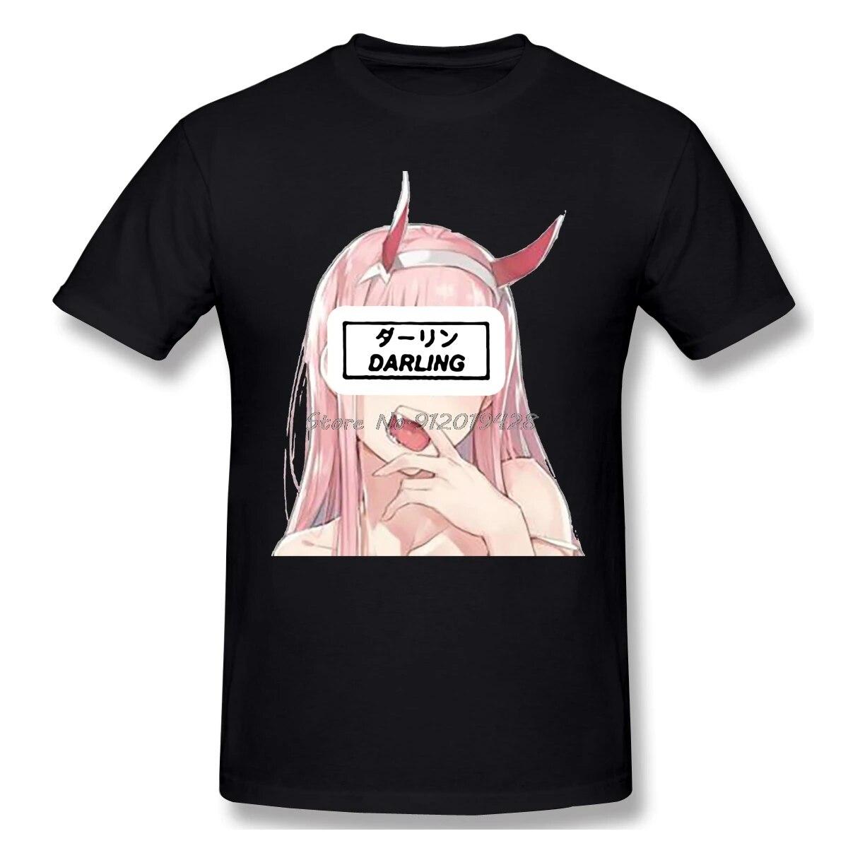 

Сексуальная Zero Two Darling In FranXX крутая и забавная повседневная модная хлопковая футболка с короткими рукавами, футболки, уличная одежда большого размера