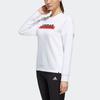 Adidas Sweatshirts Women's White Crew Neck Moderate Regular EH3857