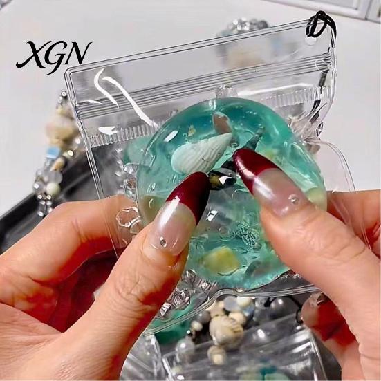 TPR Stress Ball Ocean Seashells Anxiety Relief Clear Squeeze Travel Relaxation Tool Toy Home Office Workers Hand Sensory Portable
