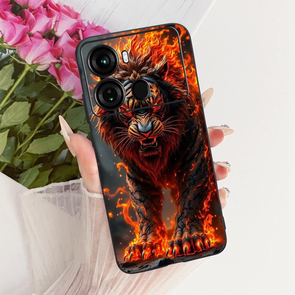 Coque Pour ITEL P40 Housse P662L Silicone Chat Mignon Mode Drôle Peinte Funda Pour P40 ITEL P 40 Coque de Téléphone