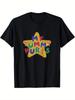 My Tummy Hurts Funny Meme T-Shirt - Retro Y2K Tummy Humor, Casual Lettering Print Tee Suitable for - Wear, Machine Washable Non- Top for, Office & Eve