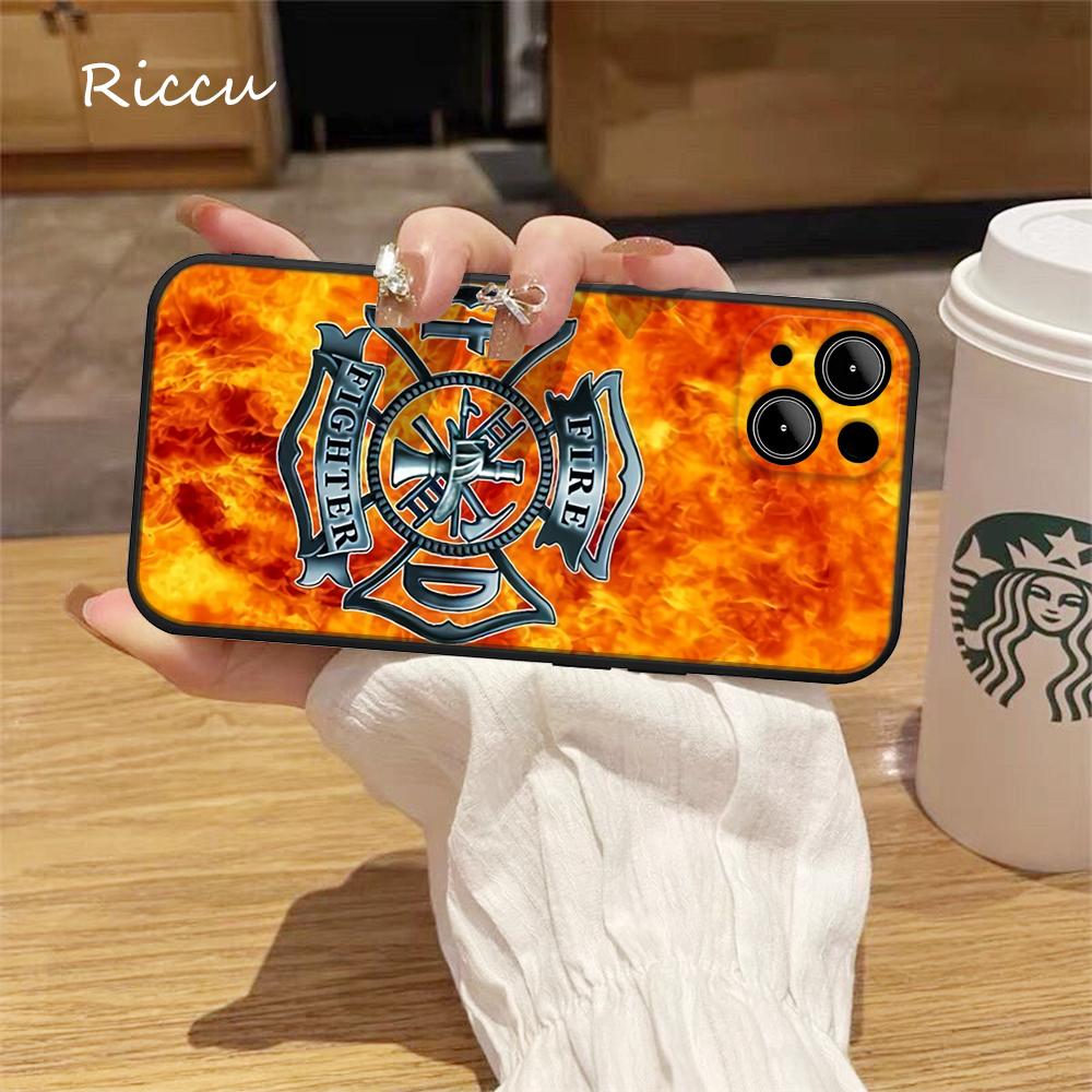 Firefighter Fire Department Fireman Phone Case FOR IPhone 14 11 12 Pro 8 7 Plus X MAX 12 MINI XR XS 13 Covers Fishing Silicone