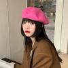 Women'S Wool Beret | Face Slimming Winter Warm | Solid Color Cashmere Blend | Vintage Painter Hat