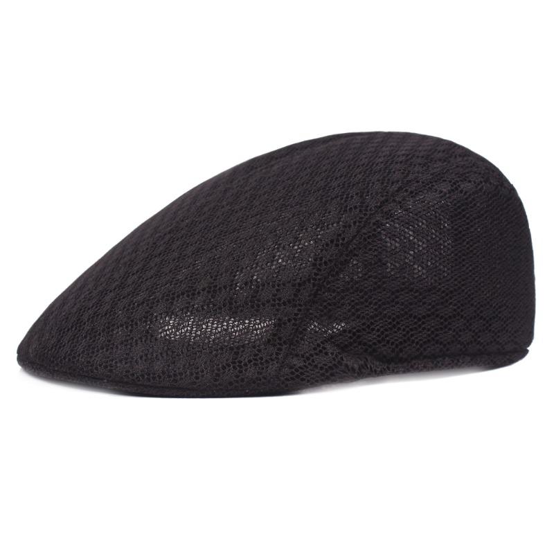 Mesh hat, men's and women's mesh beret, spring and summer retro cap, middle net hat, youth visor