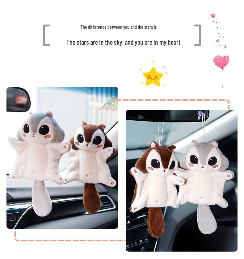 Cartoon Sugar Glider Plush Keychain - Small Stuffed Possum Doll Pendant