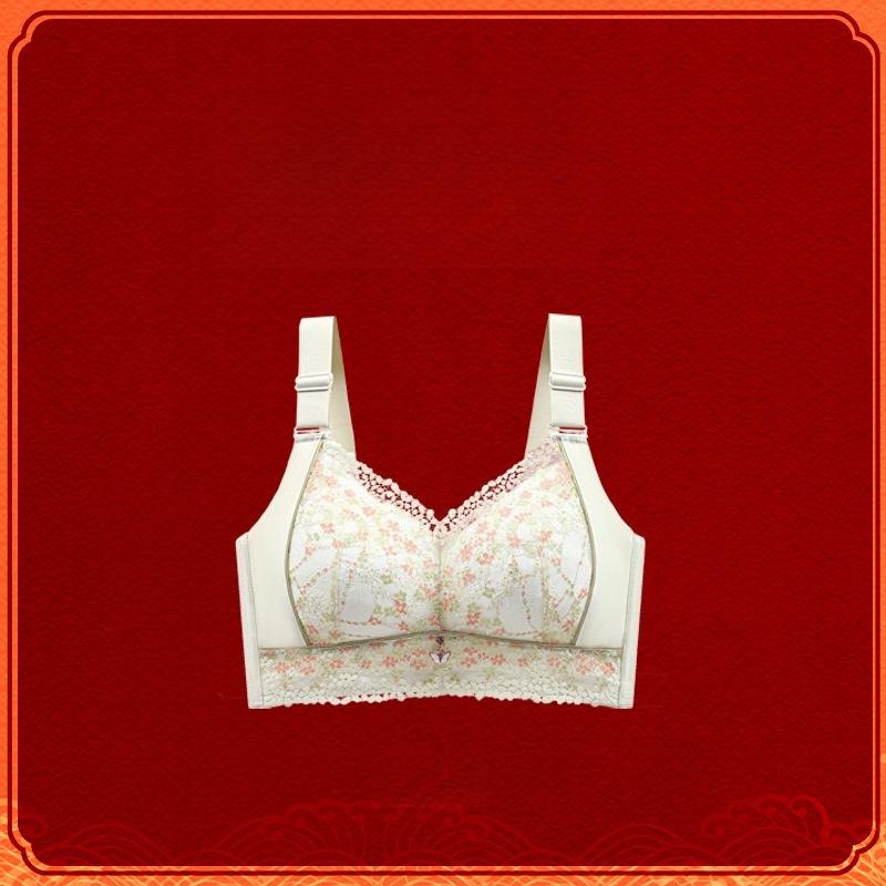 Sexy Lace Bra for Women Adjustable Bra Without Underwire Plus-size Gathering Bra