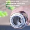 Titanium Water Bottle Insulated Water Bottle with Straw 600ml Double Insulated Ultra-Light Portable